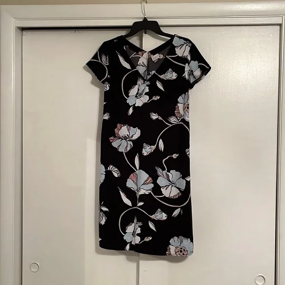 A New Day Black Floral Dress Size XS - Picture 2 of 8